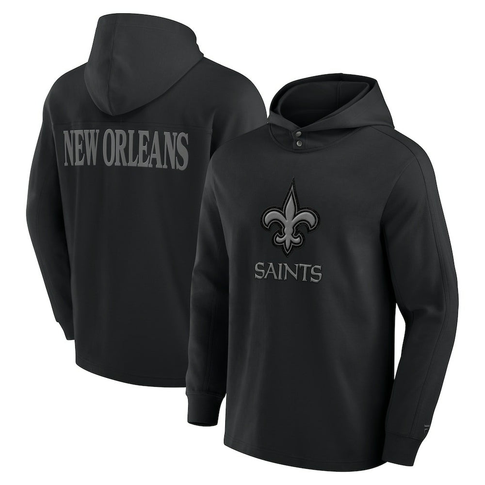 New Orleans Saints Elements Blaze Tri-Blend Long Sleeve Hoodie T-Shirt | NFL Discount
