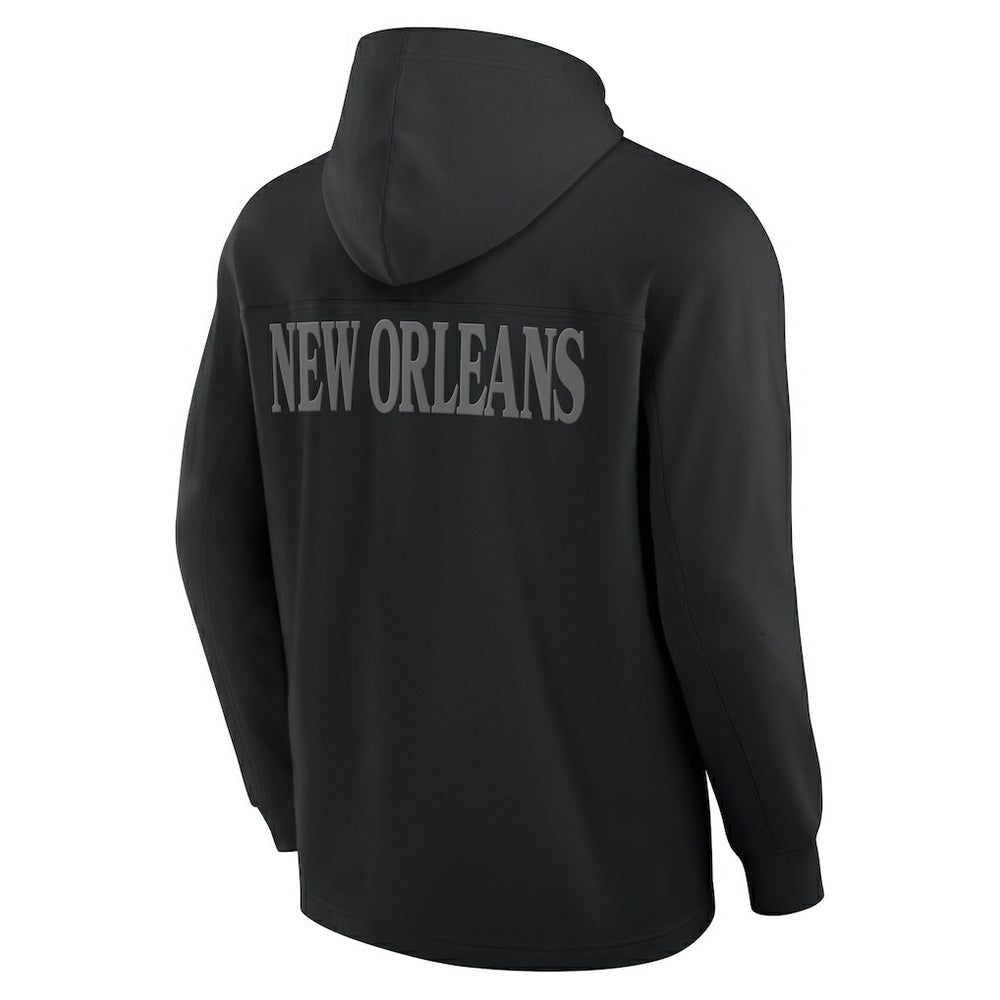 New Orleans Saints Elements Blaze Tri-Blend Long Sleeve Hoodie T-Shirt | NFL Discount