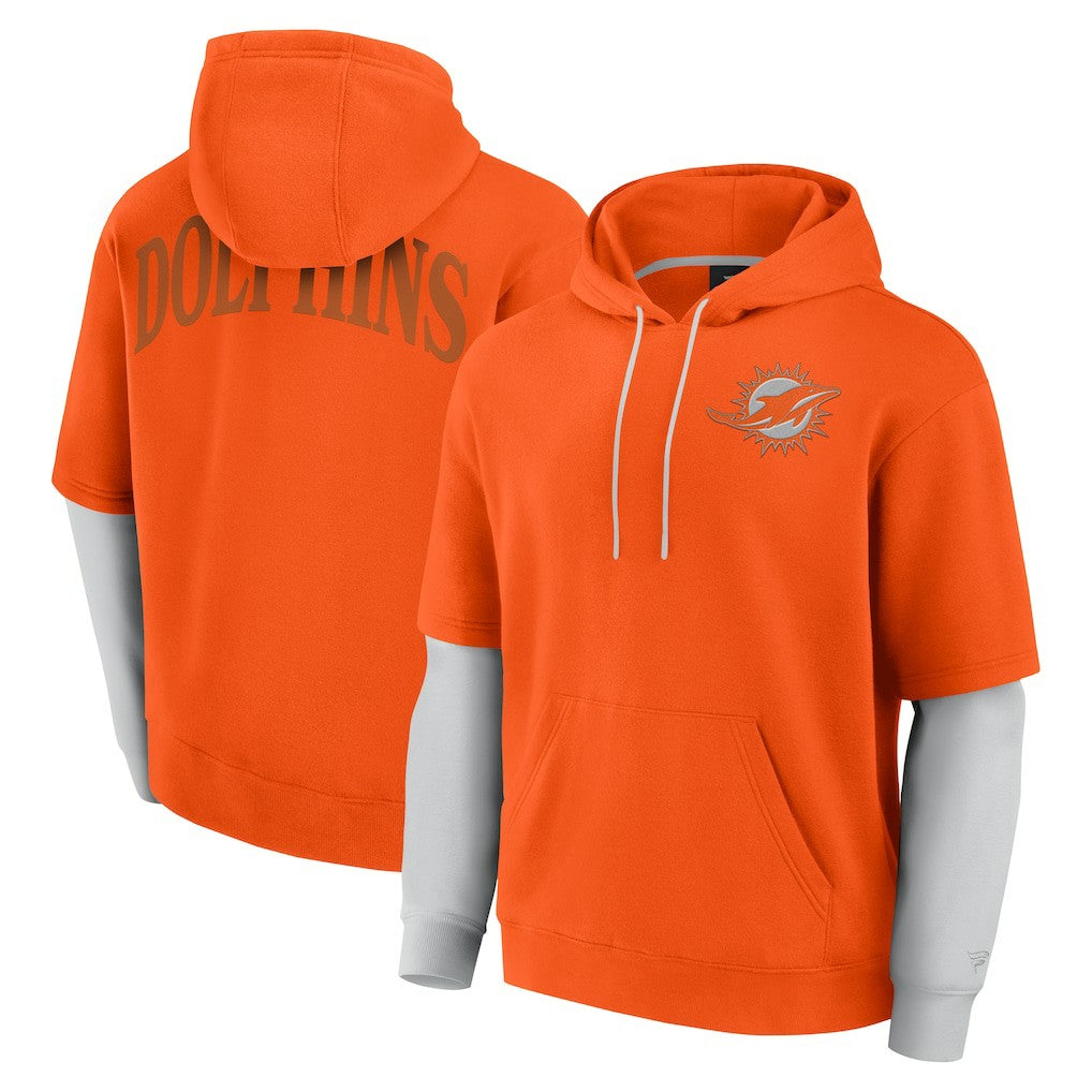 Miami Dolphins Unisex Sleek Elements Pullover Hoodie | NFL Discount