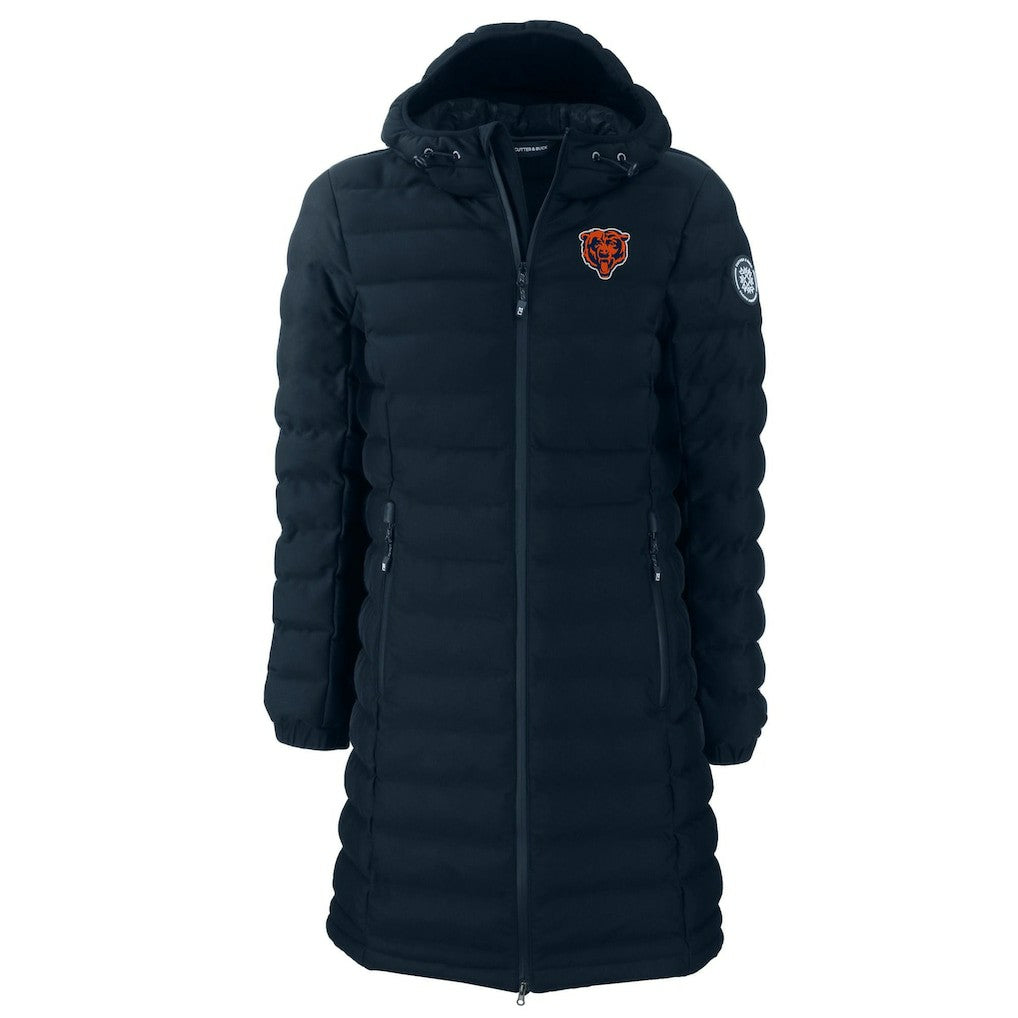 Chicago Bears Cutter & Buck Women's Throwback Logo Mission Ridge Repreve Eco Insulated Full-Zip Puffer Jacket | NFL Outlet