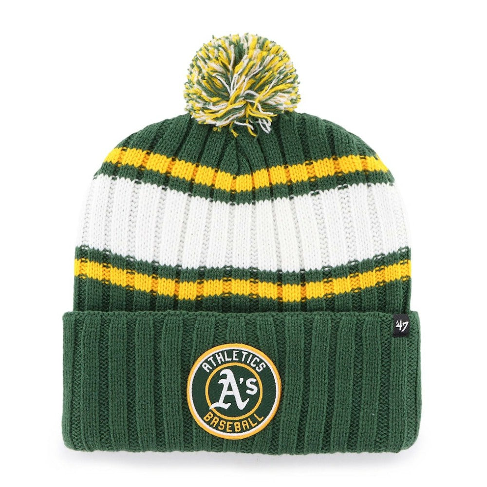 Oakland Athletics '47 Plateau Cuffed Knit Hat with Pom - MLB Hats