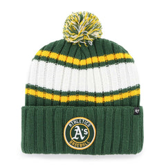 Oakland Athletics '47 Plateau Cuffed Knit Hat with Pom - MLB Hats