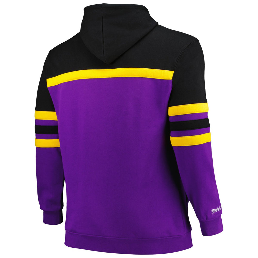 Black Los Angeles Lakers Big & Tall Hardwood Classics Head Coach Pullover Hoodie | NBA