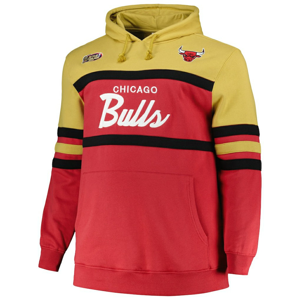 Red Chicago Bulls Big & Tall Hardwood Classics Head Coach Pullover Hoodie | NBA