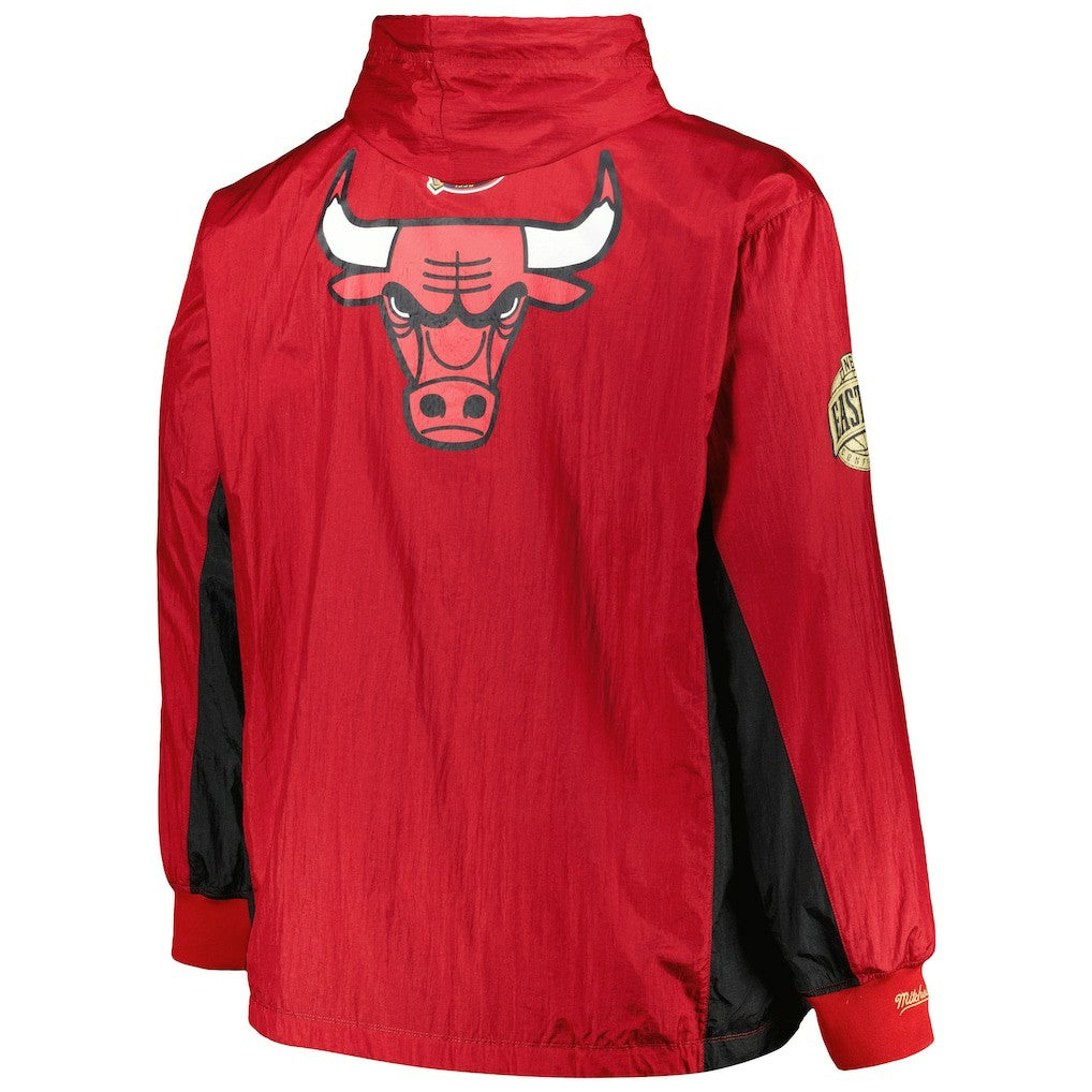 Red Chicago Bulls Big & Tall Hardwood Classics Team OG 2.0 Anorak Hoodie Quarter-Zip Windbreaker Jacket | NBA