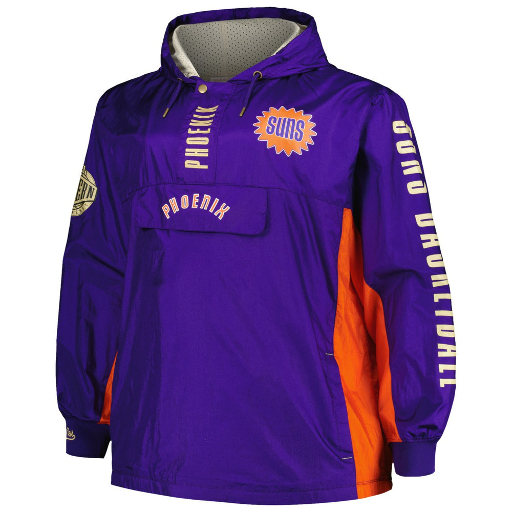 Purple Phoenix Suns Big & Tall Hardwood Classics Team OG 2.0 Anorak Hoodie Quarter-Zip Windbreaker Jacket | NBA