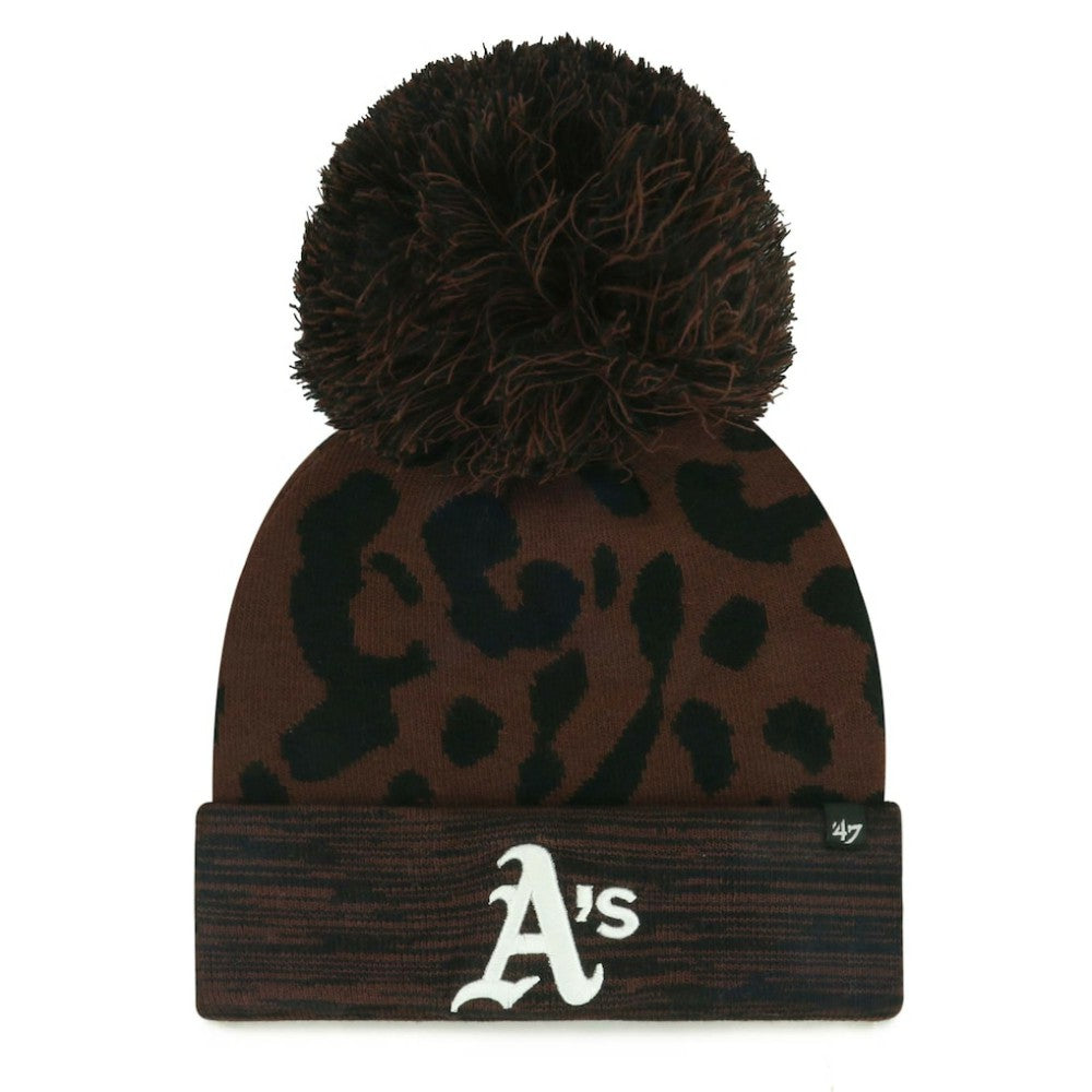 Athletics '47 Women's Rosette Cuffed Knit Hat with Pom - MLB Hats