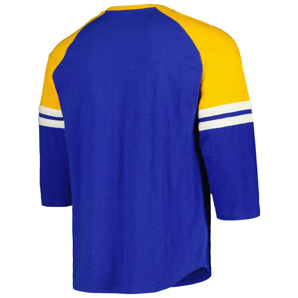 Milwaukee Brewers Mitchell & Ness Cooperstown Collection Legendary Raglan Slub Henley 3/4-Sleeve T-Shirt - MLB T-shirts
