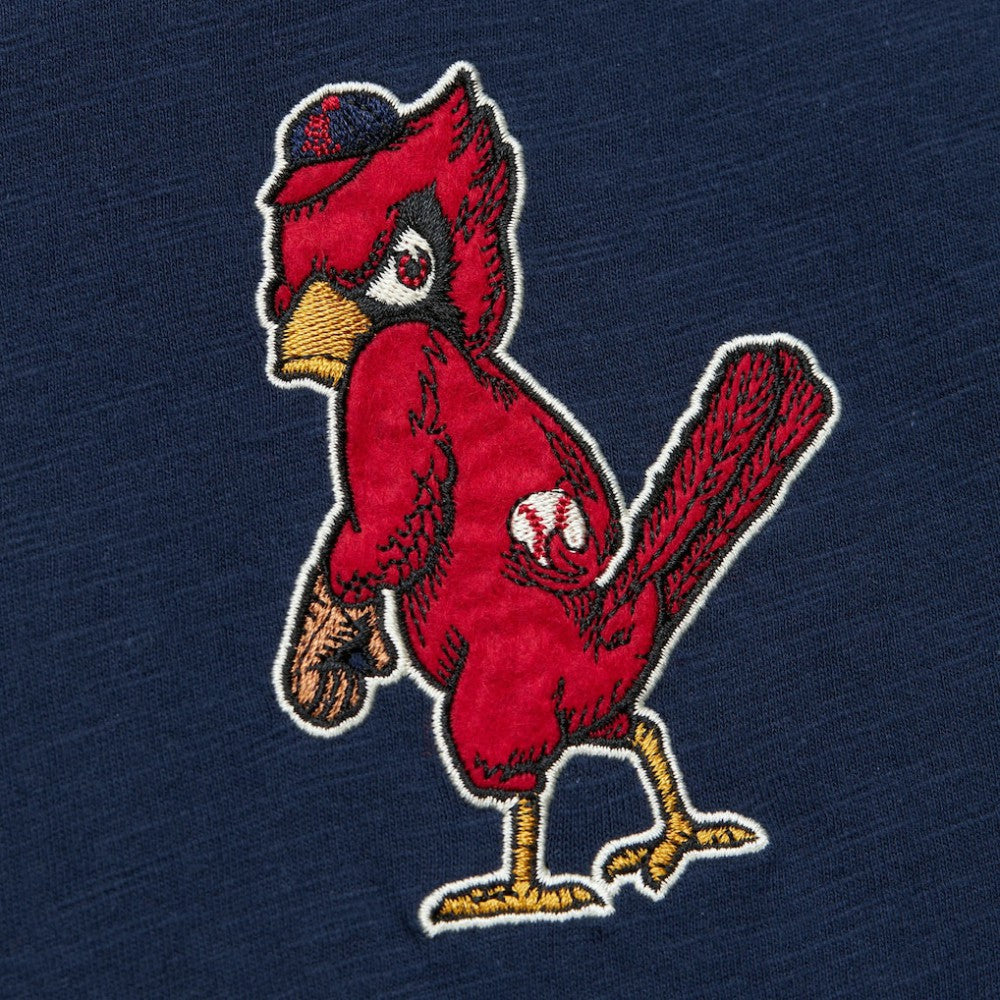 St. Louis Cardinals Mitchell & Ness Cooperstown Collection Legendary Raglan Slub Henley Three-Quarter Sleeve T-Shirt - MLB T-shirts