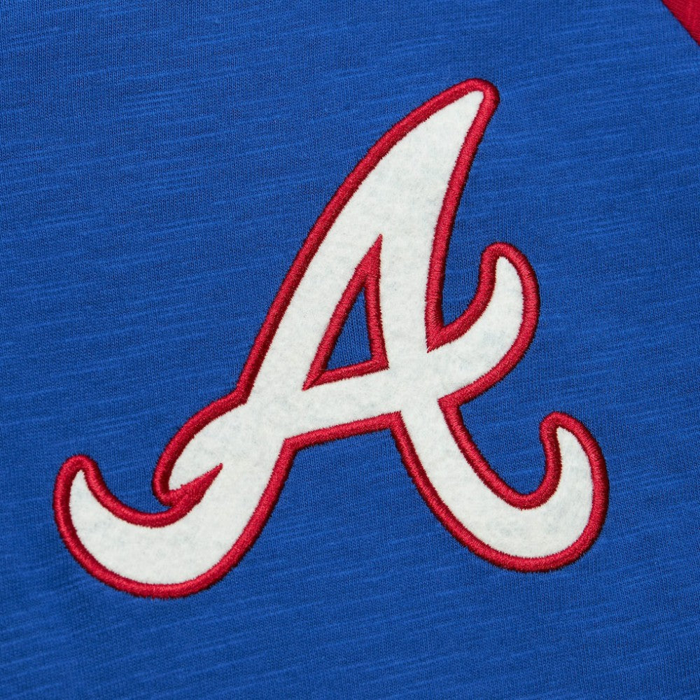 Atlanta Braves Mitchell & Ness Cooperstown Collection Legendary Raglan Slub Henley 3/4-Sleeve T-Shirt - MLB T-shirts