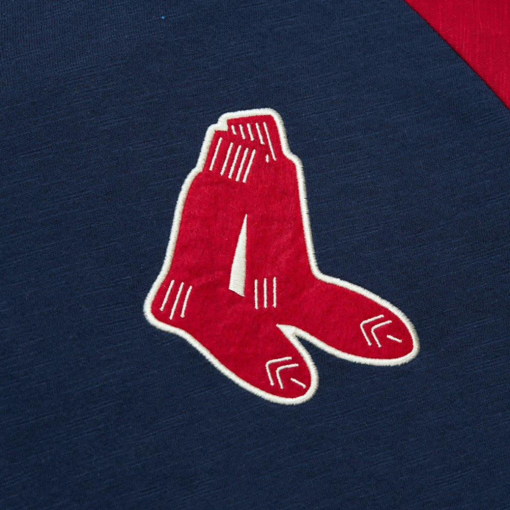 Boston Red Sox Mitchell & Ness Cooperstown Collection Legendary Raglan Slub Henley 3/4-Sleeve T-Shirt - MLB T-shirts