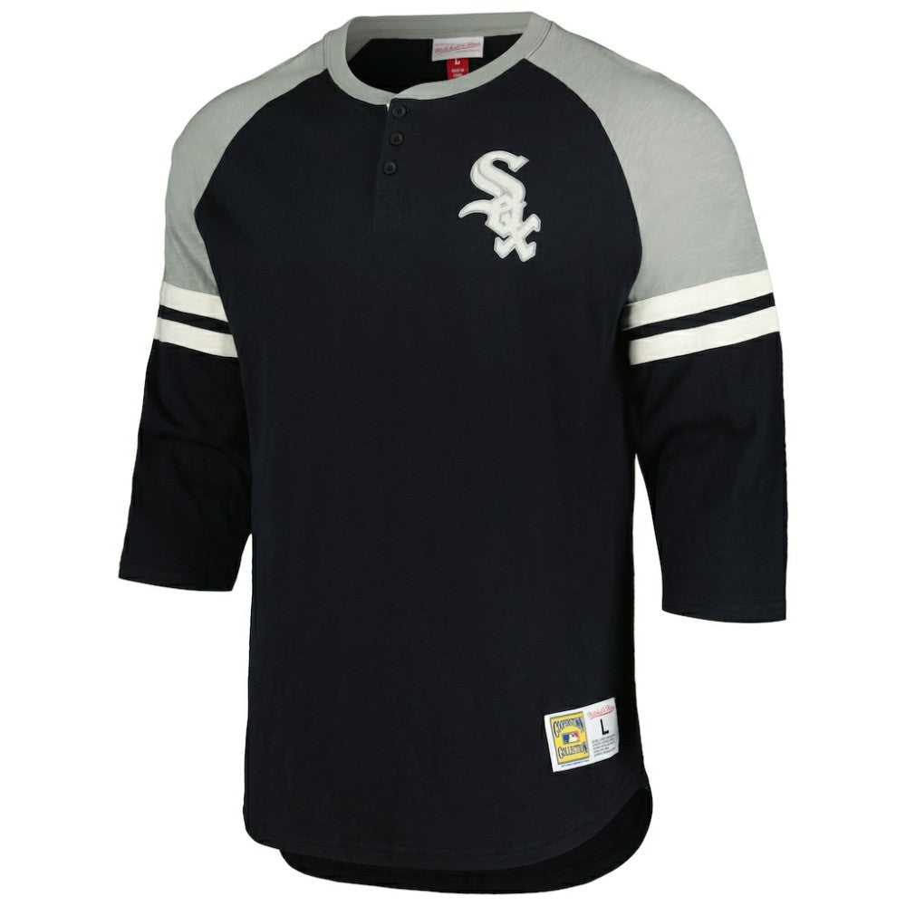 Chicago White Sox Mitchell & Ness Cooperstown Collection Legendary Raglan Slub Henley 3/4-Sleeve T-Shirt - MLB T-shirts
