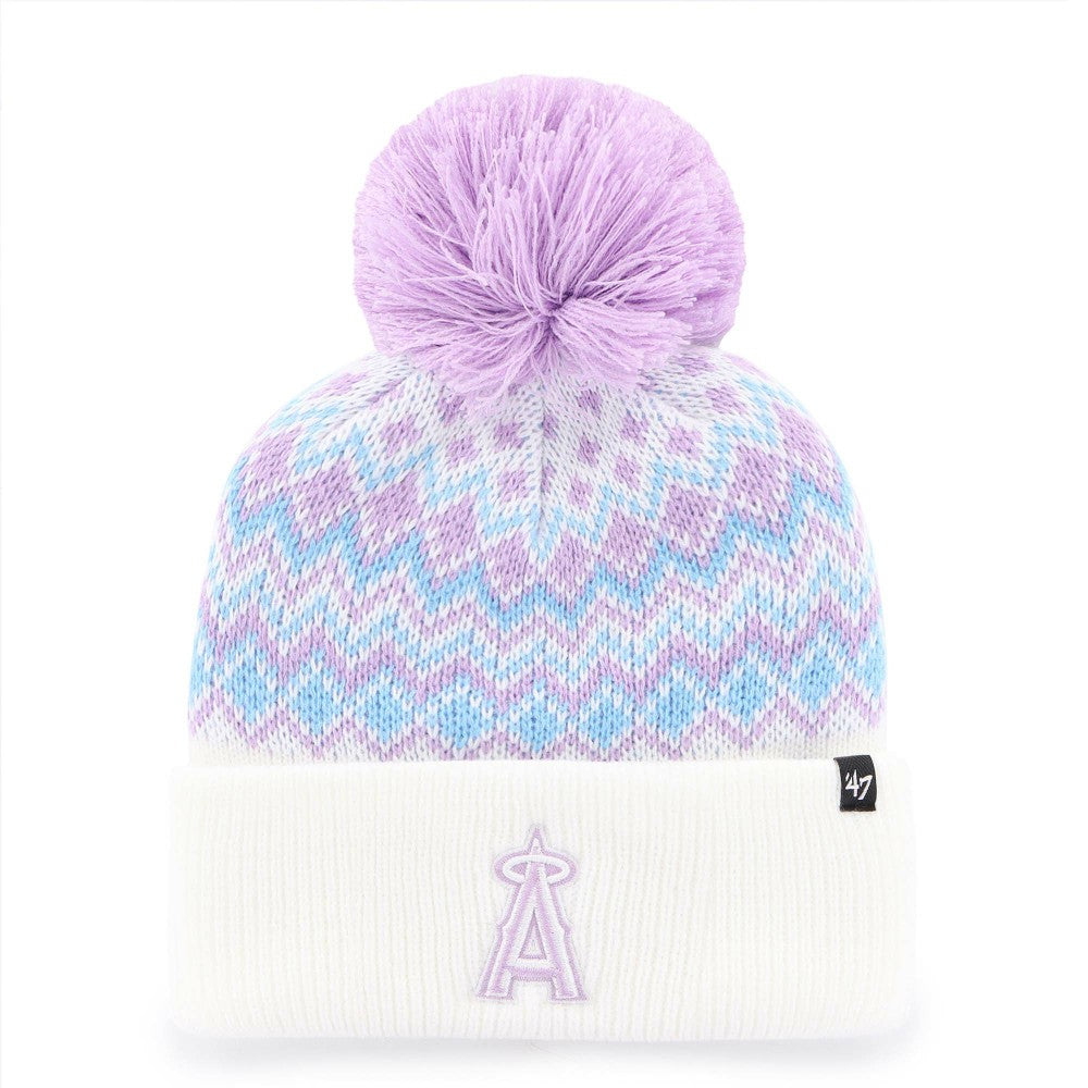 Los Angeles Angels '47 Girls Youth Elsa Cuffed Knit Hat with Pom   - MLB Hats