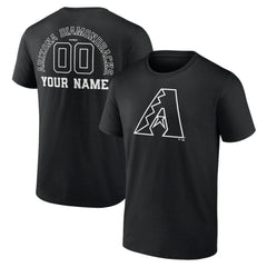 Arizona Diamondbacks Monochrome Personalized Name & Number T-Shirt - MLB T-shirts