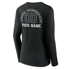 Arizona Diamondbacks Women's Monochrome Personalized Name & Number Long Sleeve V-Neck T-Shirt - MLB T-shirts