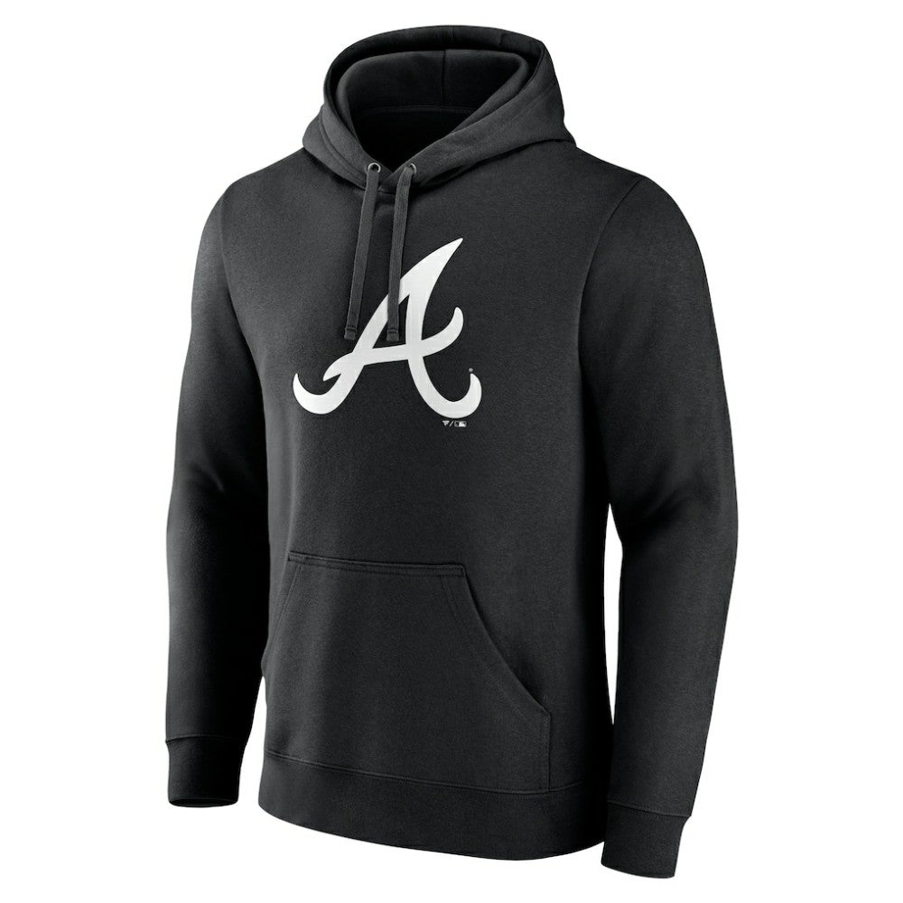 Atlanta Braves Monochrome Personalized Name & Number Pullover Hoodie - MLB Hoodies