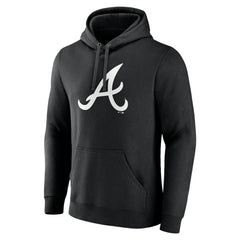Atlanta Braves Monochrome Personalized Name & Number Pullover Hoodie - MLB Hoodies