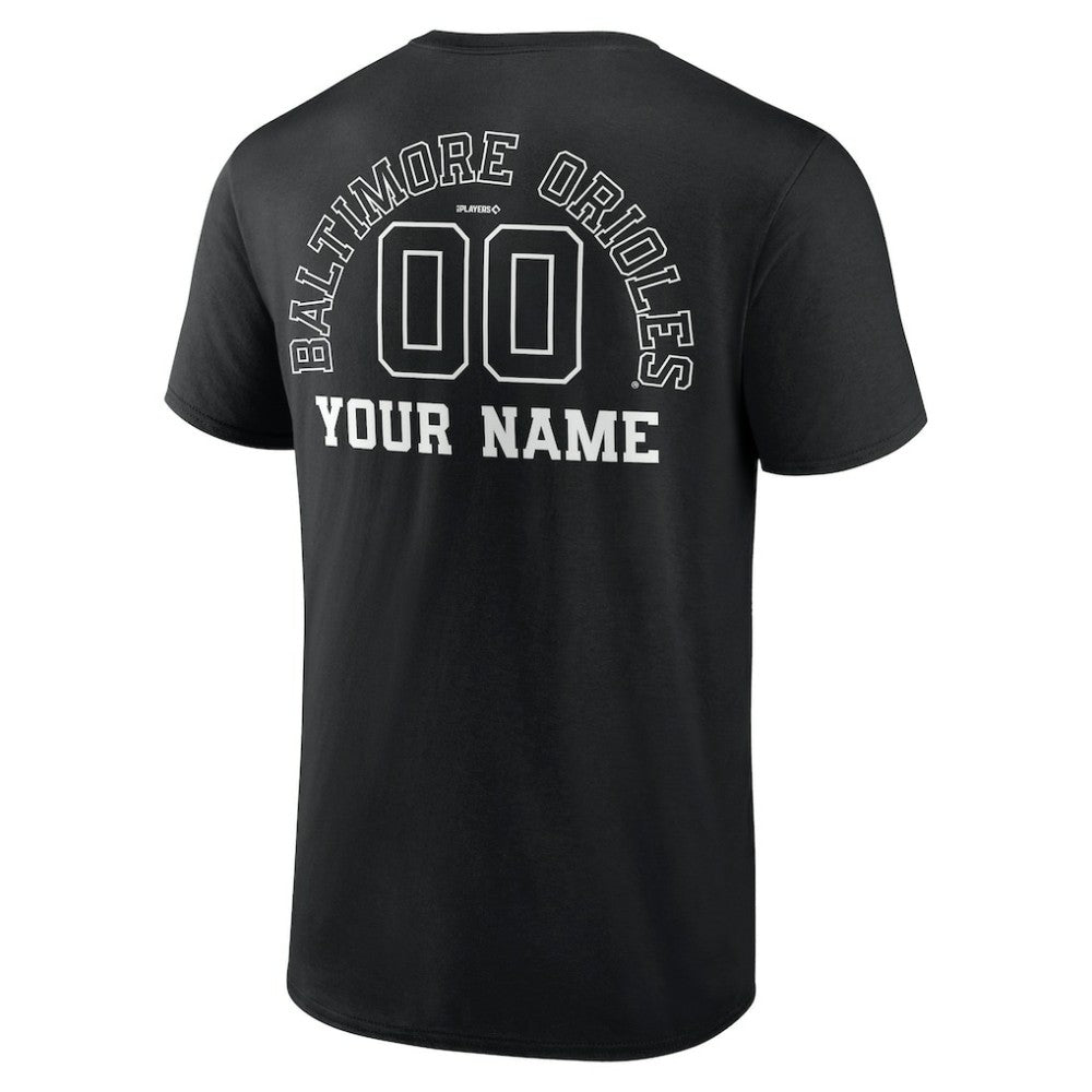 Baltimore Orioles Monochrome Personalized Name & Number T-Shirt - MLB T-shirts