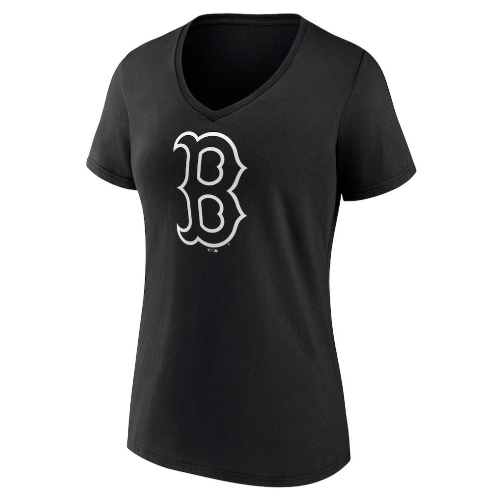 Boston Red Sox Women's Monochrome Personalized Name & Number V-Neck T-Shirt - MLB T-shirts