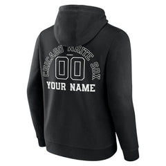 Chicago White Sox Monochrome Personalized Name & Number Pullover Hoodie - MLB Hoodies