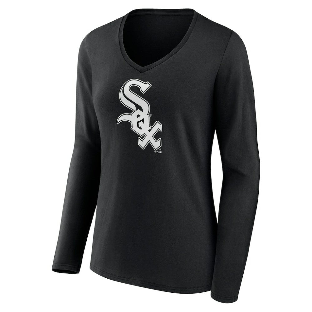 Chicago White Sox Women's Monochrome Personalized Name & Number Long Sleeve V-Neck T-Shirt - MLB T-shirts