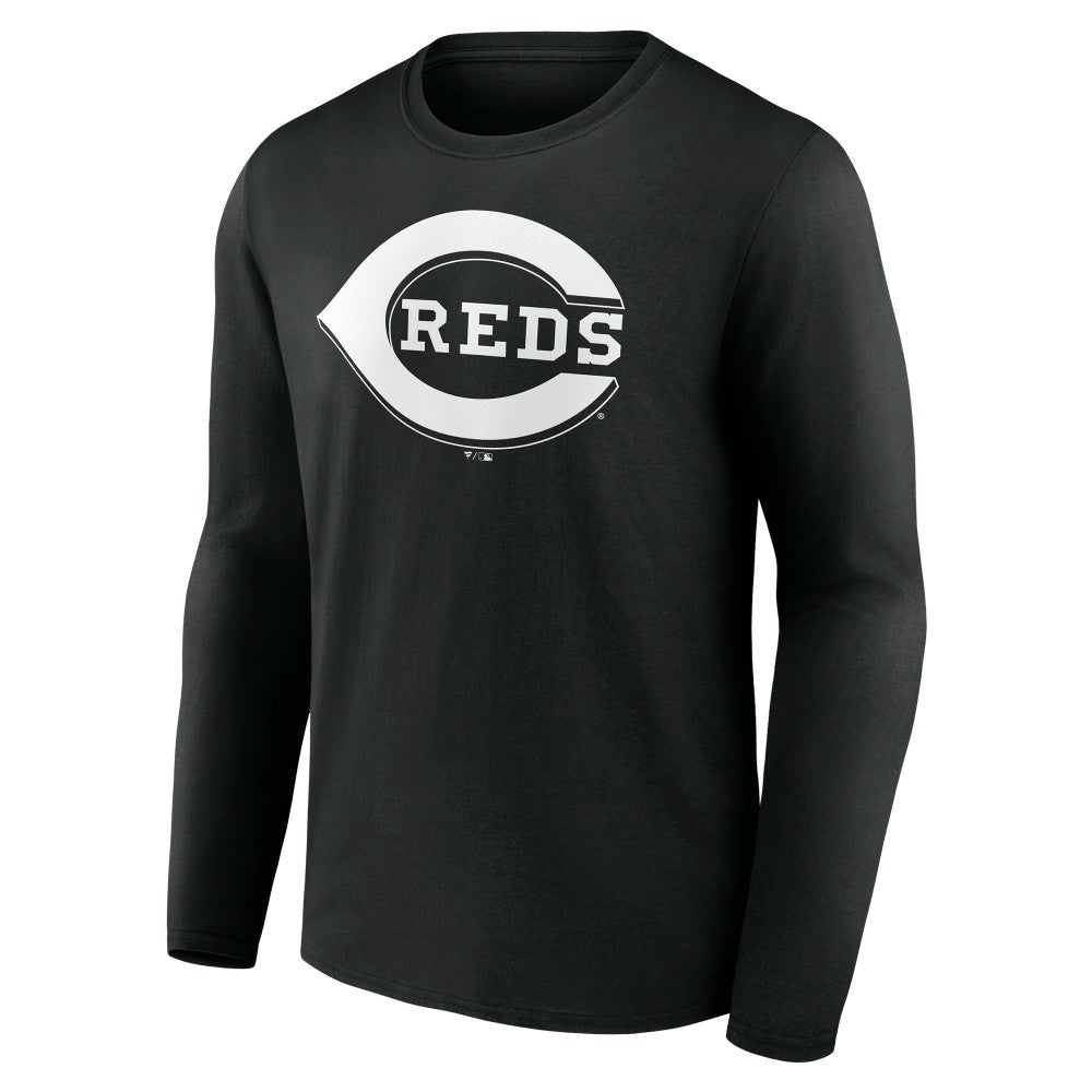Cincinnati Reds Monochrome Personalized Name & Number Long Sleeve T-Shirt - MLB T-shirts