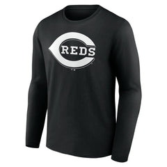 Cincinnati Reds Monochrome Personalized Name & Number Long Sleeve T-Shirt - MLB T-shirts