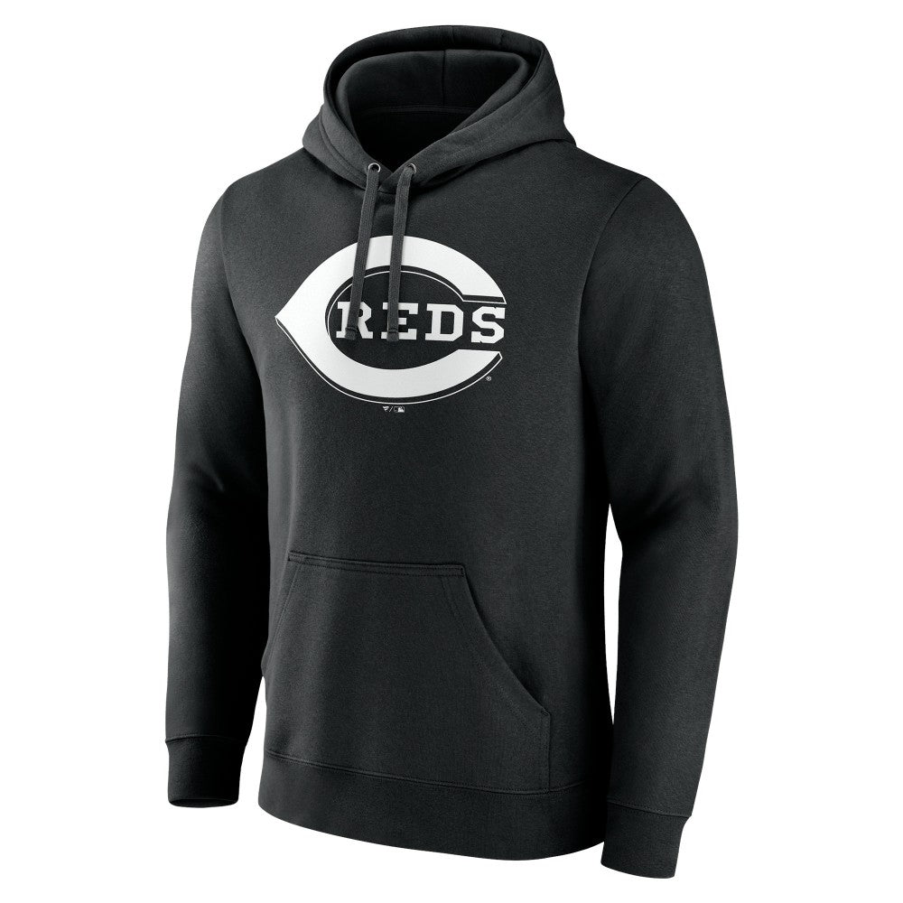 Cincinnati Reds Monochrome Personalized Name & Number Pullover Hoodie - MLB Hoodies