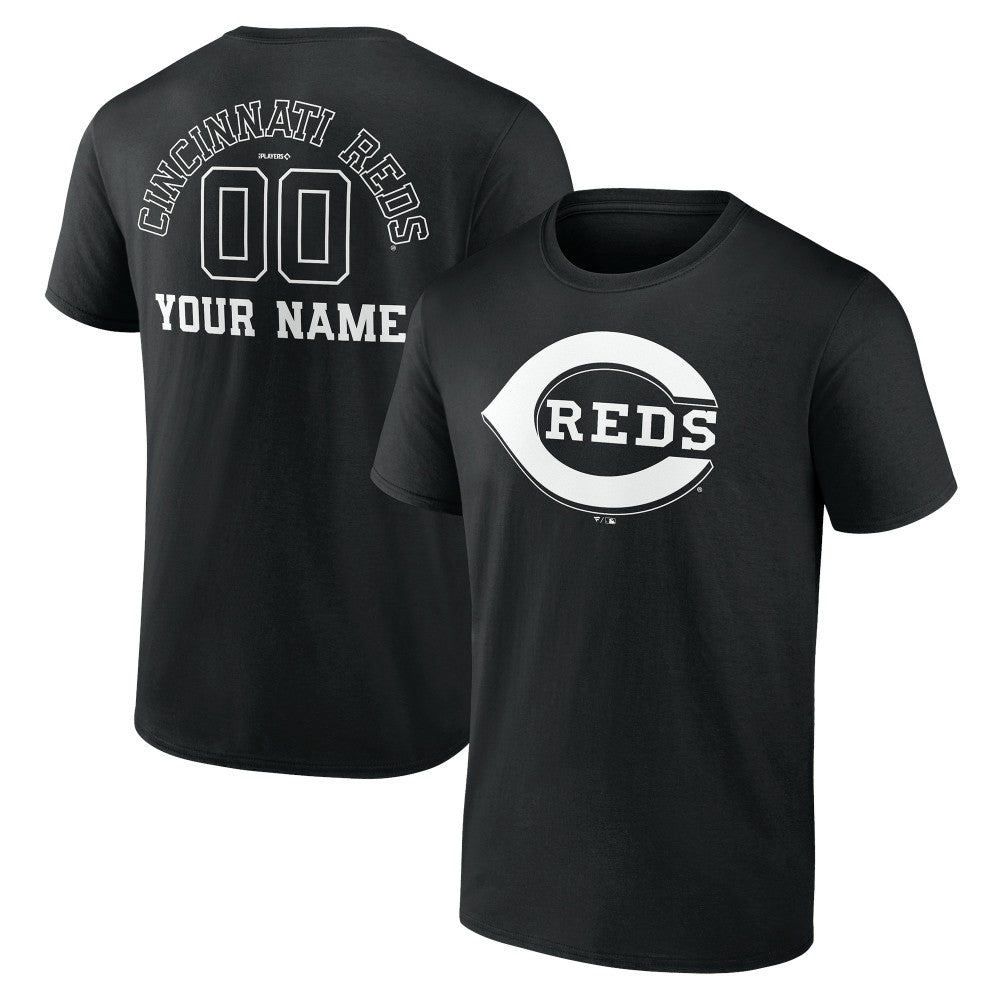 Cincinnati Reds Monochrome Personalized Name & Number T-Shirt - MLB T-shirts