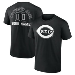Cincinnati Reds Monochrome Personalized Name & Number T-Shirt - MLB T-shirts