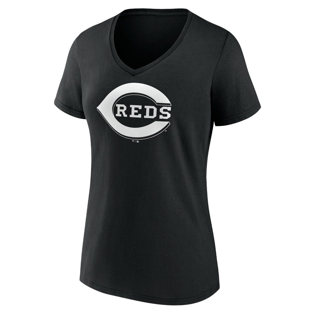 Cincinnati Reds Women's Monochrome Personalized Name & Number V-Neck T-Shirt - MLB T-shirts