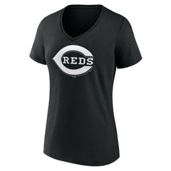Cincinnati Reds Women's Monochrome Personalized Name & Number V-Neck T-Shirt - MLB T-shirts