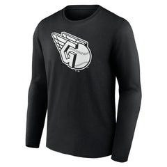 Cleveland Guardians Monochrome Personalized Name & Number Long Sleeve T-Shirt - MLB T-shirts