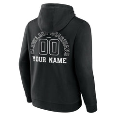 Cleveland Guardians Monochrome Personalized Name & Number Pullover Hoodie - MLB Hoodies