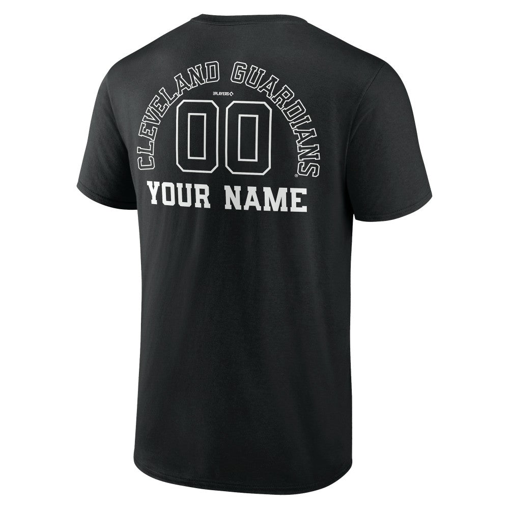 Cleveland Guardians Monochrome Personalized Name & Number T-Shirt - MLB T-shirts