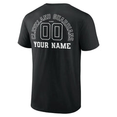 Cleveland Guardians Monochrome Personalized Name & Number T-Shirt - MLB T-shirts