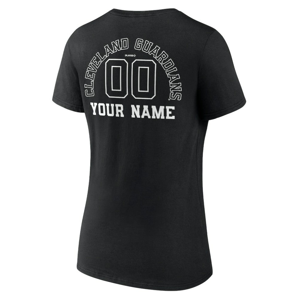 Cleveland Guardians Women's Monochrome Personalized Name & Number V-Neck T-Shirt - MLB T-shirts
