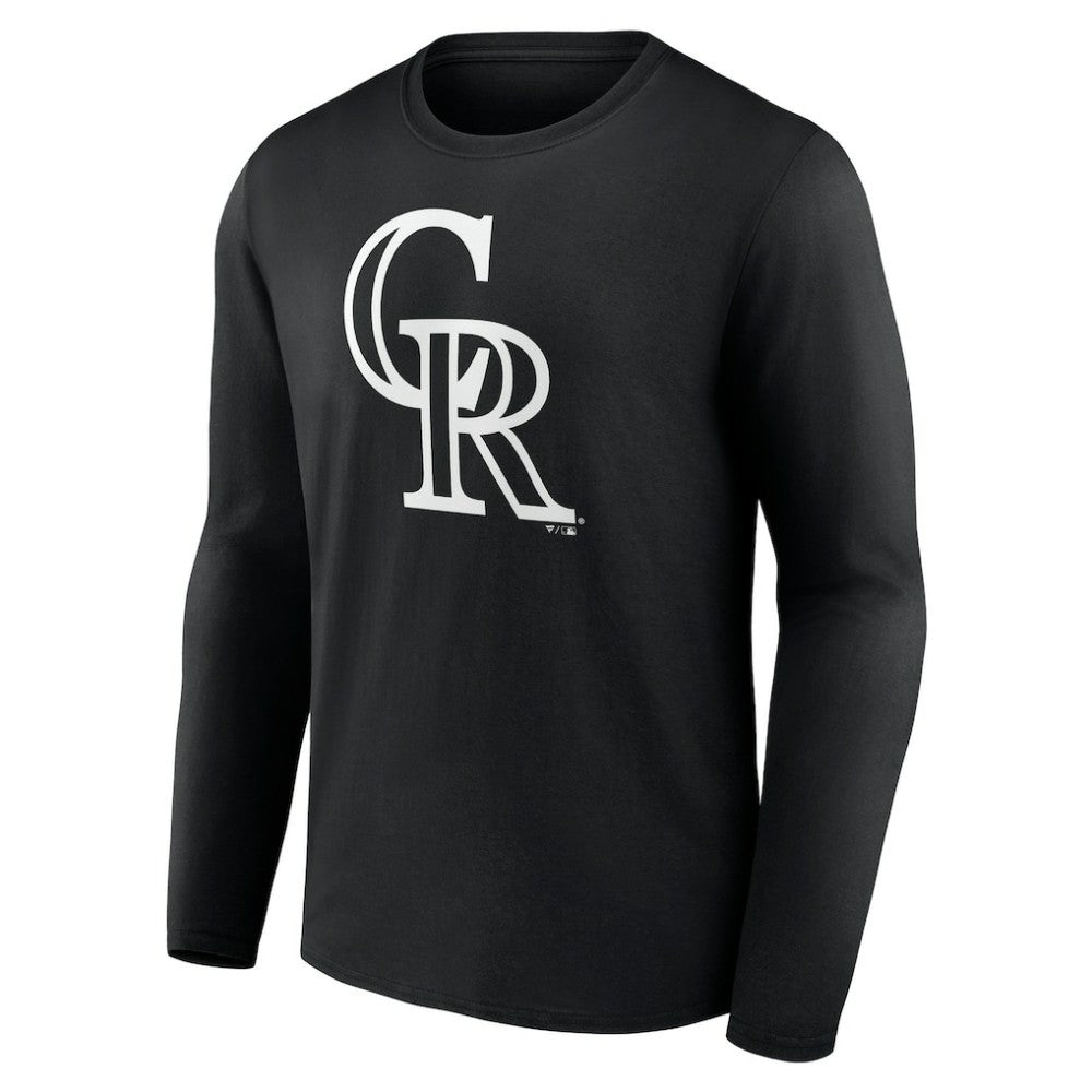 Colorado Rockies Monochrome Personalized Name & Number Long Sleeve T-Shirt - MLB T-shirts