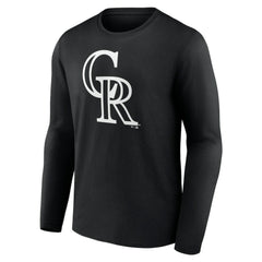 Colorado Rockies Monochrome Personalized Name & Number Long Sleeve T-Shirt - MLB T-shirts