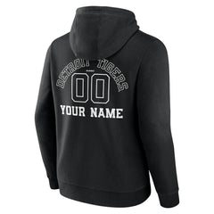 Detroit Tigers Monochrome Personalized Name & Number Pullover Hoodie - MLB Hoodies