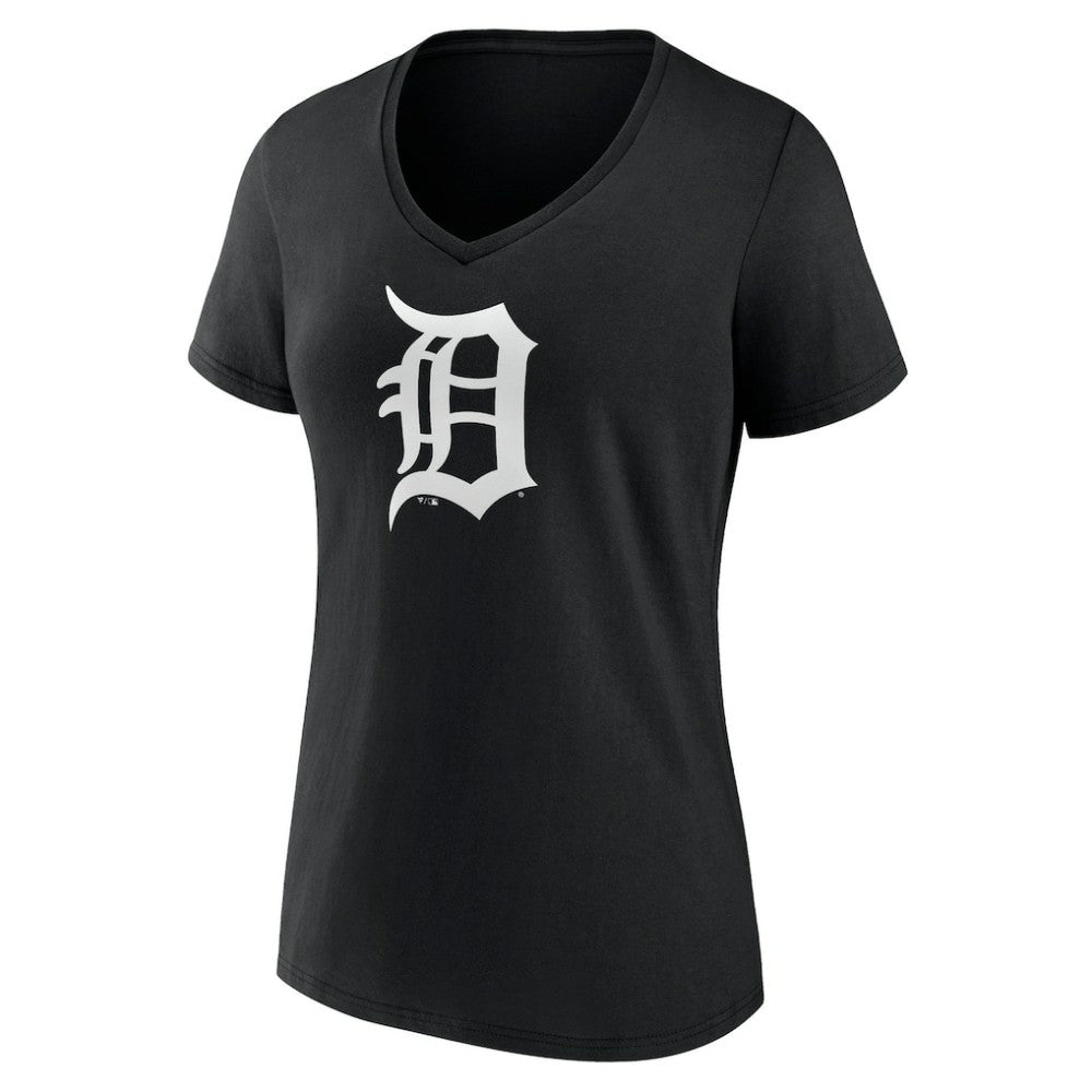 Detroit Tigers Women's Monochrome Personalized Name & Number V-Neck T-Shirt - MLB T-shirts