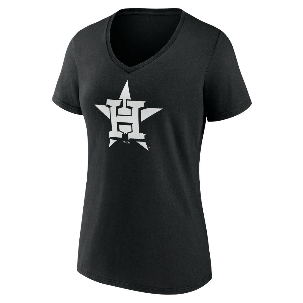Houston Astros Women's Monochrome Personalized Name & Number V-Neck T-Shirt - MLB T-shirts