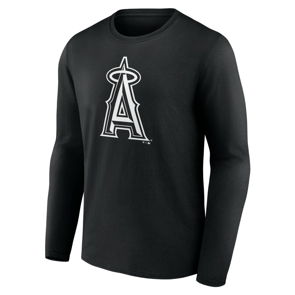 Los Angeles Angels Monochrome Personalized Name & Number Long Sleeve T-Shirt - MLB T-shirts