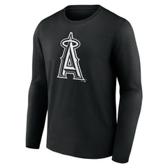 Los Angeles Angels Monochrome Personalized Name & Number Long Sleeve T-Shirt - MLB T-shirts
