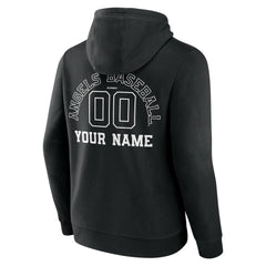 Los Angeles Angels Monochrome Personalized Name & Number Pullover Hoodie - MLB Hoodies