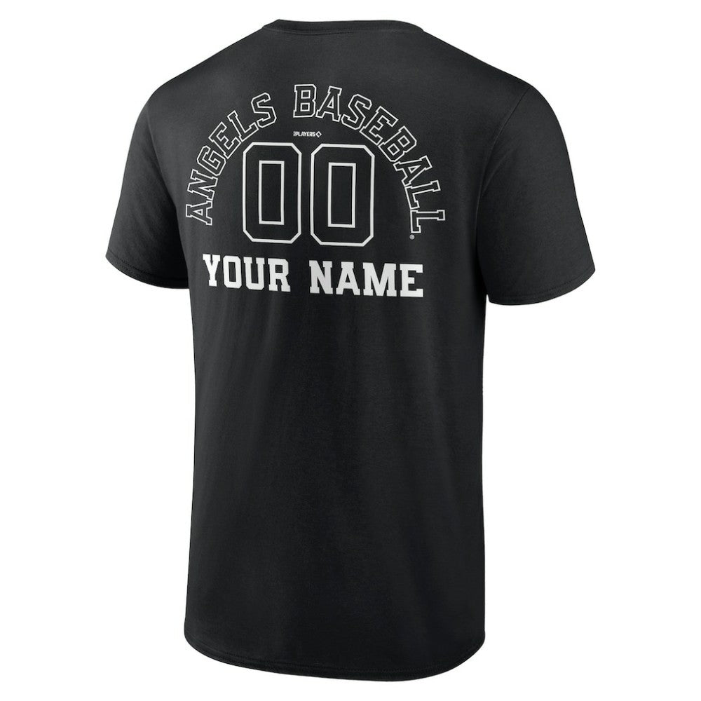 Los Angeles Angels Monochrome Personalized Name & Number T-Shirt - MLB T-shirts