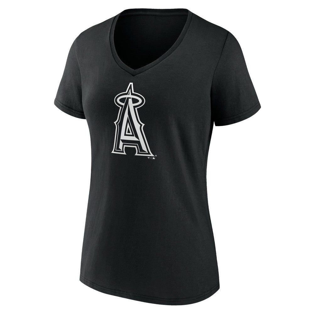 Los Angeles Angels Women's Monochrome Personalized Name & Number V-Neck T-Shirt - MLB T-shirts