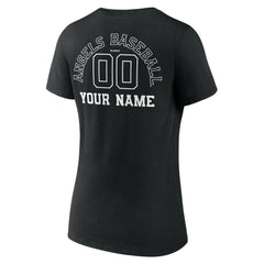 Los Angeles Angels Women's Monochrome Personalized Name & Number V-Neck T-Shirt - MLB T-shirts