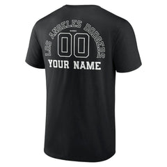 Los Angeles Dodgers Monochrome Personalized Name & Number T-Shirt - MLB T-shirts