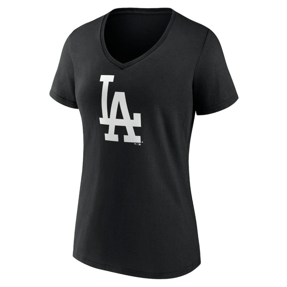 Los Angeles Dodgers Women's Monochrome Personalized Name & Number V-Neck T-Shirt - MLB T-shirts